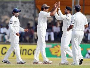 Harbhajan Celebrates after a wicket