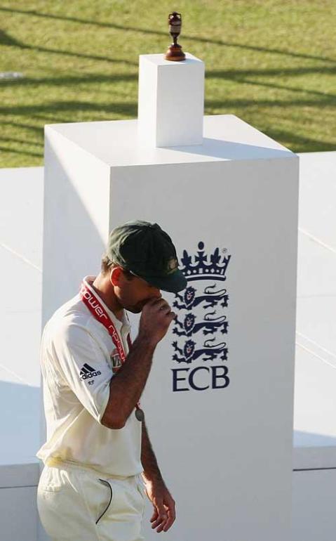 Disapointed Aussie captain after losing the Ashes for the second time in England